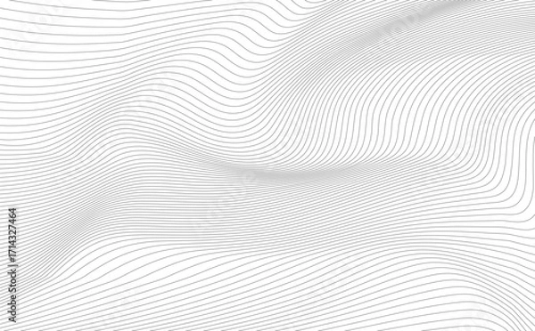Fototapeta abstract wavy lines on white background