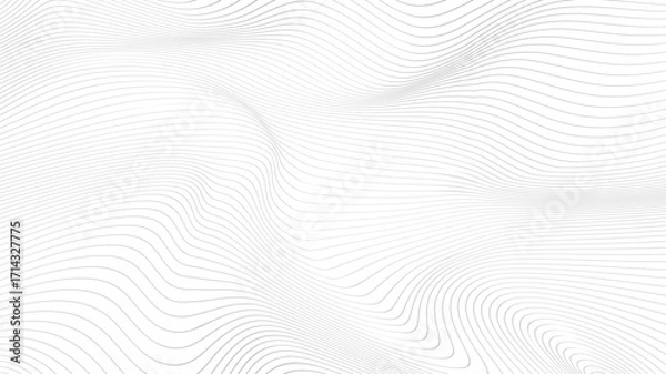 Fototapeta abstract wavy lines on white background