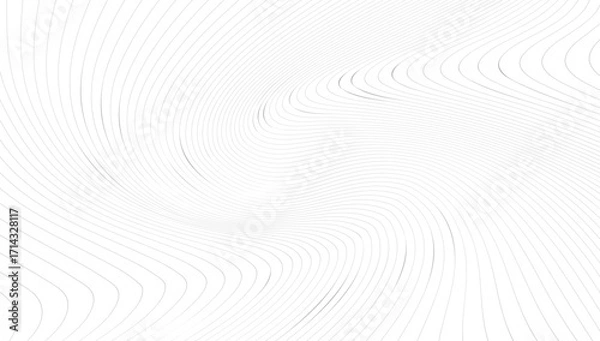 Fototapeta abstract wavy lines on white background