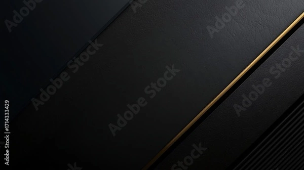 Obraz Luxury abstract black and gold geometric presentation background.