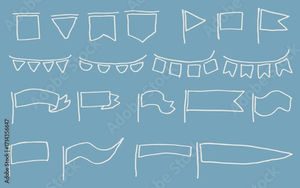 Obraz アイコン セット　旗　フラッグ