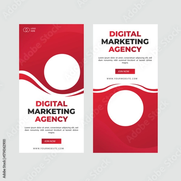 Fototapeta Professional Professional Gradient Elegant Digital Marketing Social Media Story Template Scalable EPS Art