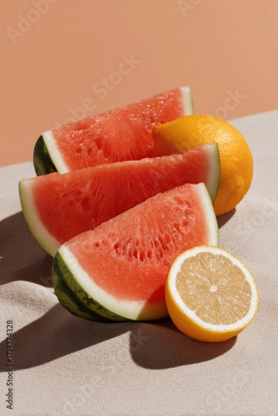 Fototapeta capture essence of summer with beautiful blend of colors that evoke freshness and energy