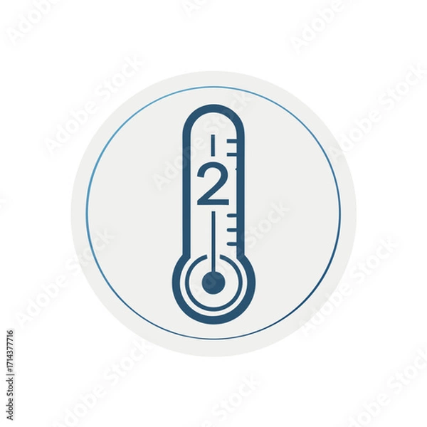 Fototapeta Thermometer two alias logo vector design
