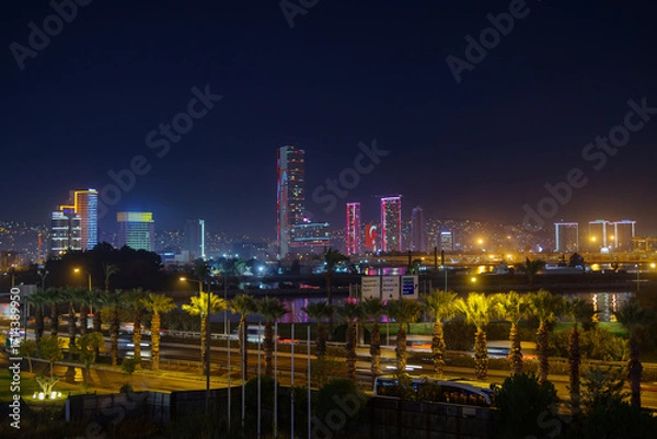 Obraz Izmir night view, Turkey