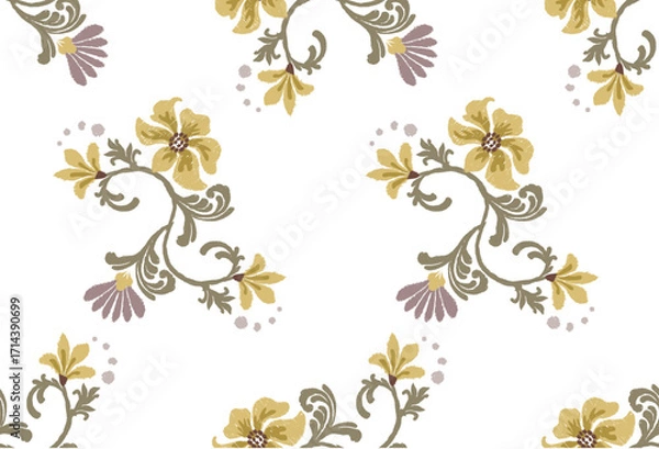 Fototapeta This elegant design showcases a unique ikat style that blends traditional charm with modern aesthetics. The ikat pattern features a seamless flow, making it perfect as seamless ikat for fabric and sur