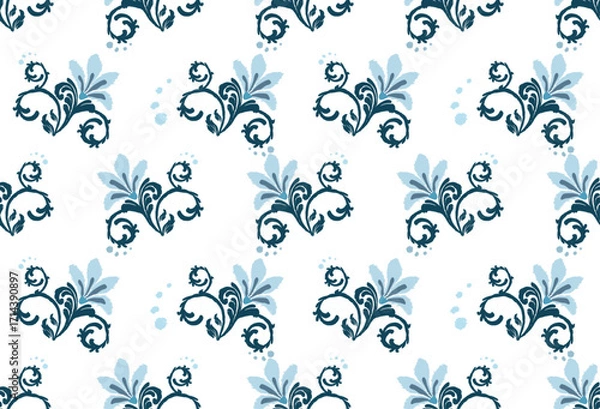 Fototapeta This elegant design showcases a unique ikat style that blends traditional charm with modern aesthetics. The ikat pattern features a seamless flow, making it perfect as seamless ikat for fabric and sur