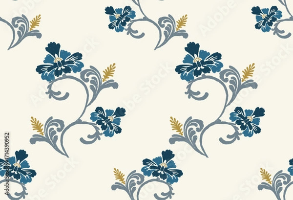 Fototapeta This elegant design showcases a unique ikat style that blends traditional charm with modern aesthetics. The ikat pattern features a seamless flow, making it perfect as seamless ikat for fabric and sur
