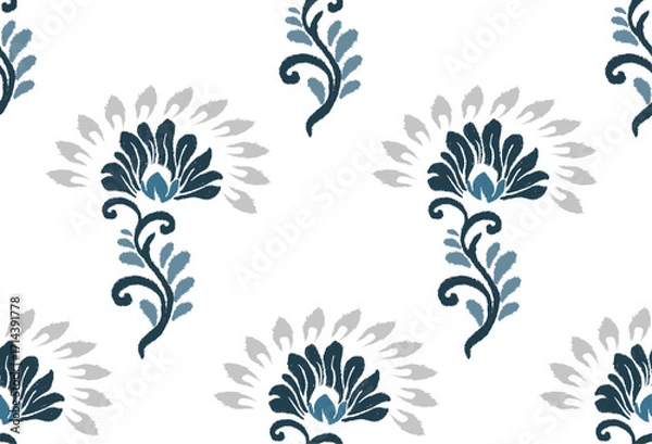 Fototapeta This elegant design showcases a unique ikat style that blends traditional charm with modern aesthetics. The ikat pattern features a seamless flow, making it perfect as seamless ikat for fabric and sur