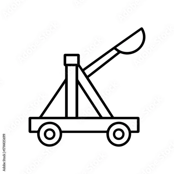 Fototapeta Line icon catapult vector on a white background
Vector icon on a white background