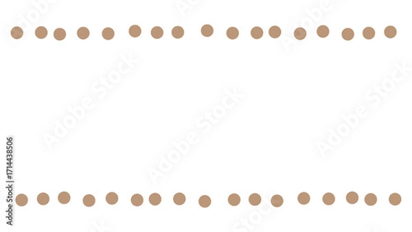 Obraz かわいい手描きドットラインのフレーム