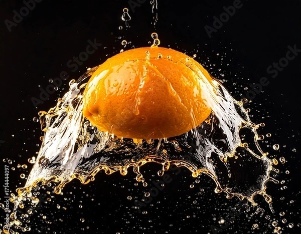 Obraz Orange exploding in a splash
