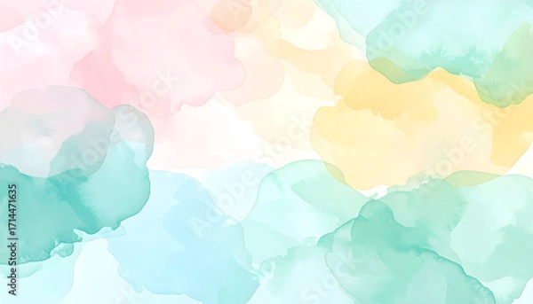Fototapeta Abstract pastel watercolor texture background in soft colors