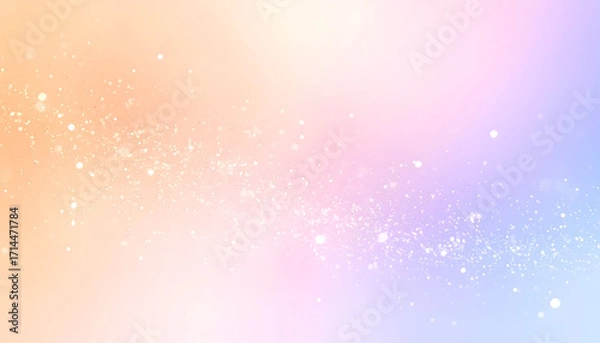 Fototapeta Ethereal pastel gradient background with sparkling bokeh lights