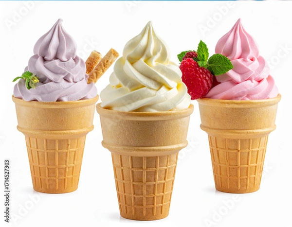 Obraz ソフトクリーム/バニラ・イチゴ・ラベンダー