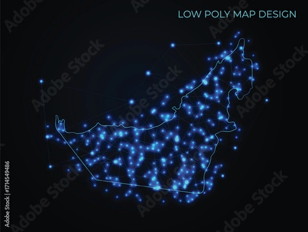 Obraz abstract digital networking connectivity vector map design	