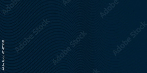 Fototapeta Vibrant abstract colourful wave lines on dark background | Network connection. Bigdata | Blue wave of illumination in futuristic | Minimalistic abstract background with lines