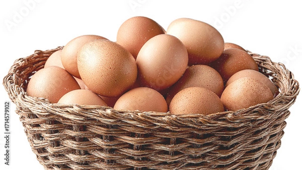 Fototapeta eggs in a basket