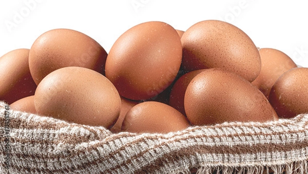 Fototapeta eggs in a basket