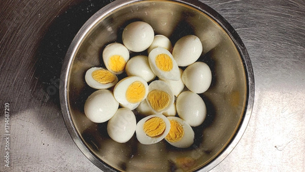 Fototapeta eggs and flour