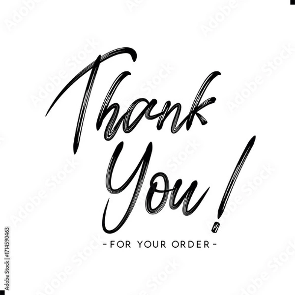 Fototapeta Thank You for Your Order. Elegant Thank You for Your Order Design with Stylish Graphics. Sophisticated Thank You for Your Purchase Image with Modern Elements. Chic Thank You for Your Order Graphic