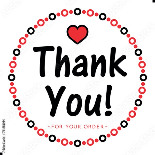 Fototapeta Thank You for Your Order. Elegant Thank You for Your Order Design with Stylish Graphics. Sophisticated Thank You for Your Purchase Image with Modern Elements. Chic Thank You for Your Order Graphic