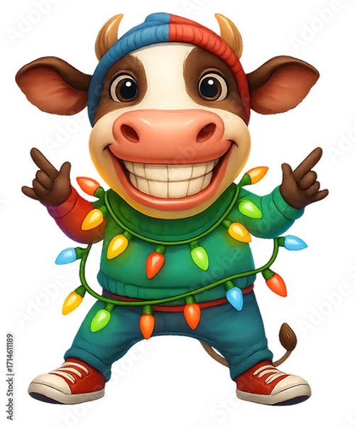 Fototapeta Cheerful Cow Spark