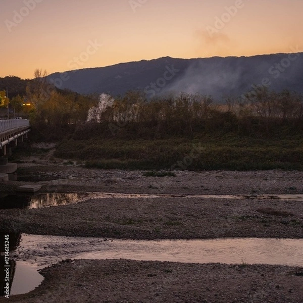 Obraz 시골길의 한 풍경