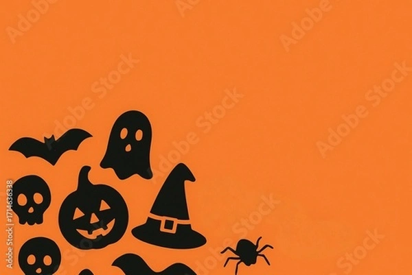 Obraz halloween background with pumpkin