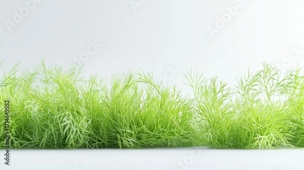 Fototapeta Densely planted dill greenery grows, creating a vibrant green landscape