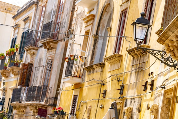 Fototapeta Architecture of Syracuse in Val di Noto, southern Sicily, Italy