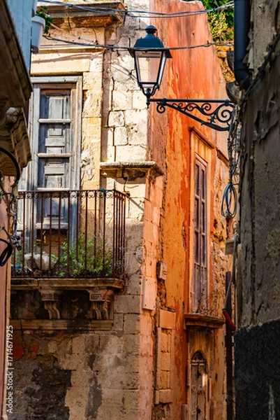 Fototapeta Architecture of Syracuse in Val di Noto, southern Sicily, Italy