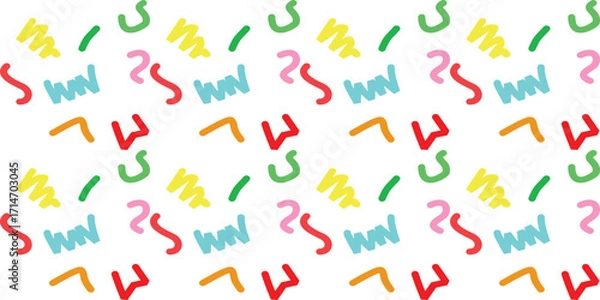 Fototapeta Seamless pattern with multicolored confetti. Vector illustration.