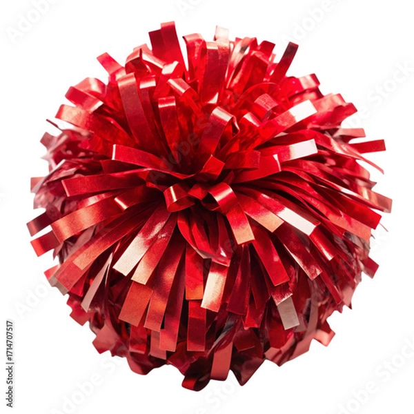 Fototapeta Red Cheerleading Pom Pom on Transparent Background Isolated for Design Use