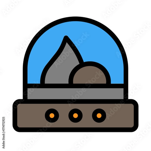 Obraz Space Colony Dome Icon