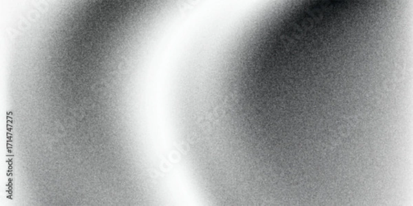 Fototapeta Black dark gray silver white wave abstract background for design. Light wave, wavy line. Ombre gradient.