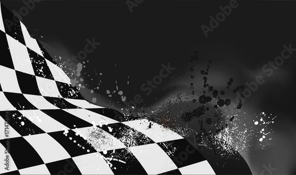 Obraz checkered flag background vector race design