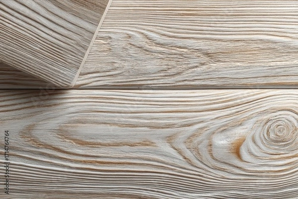 Fototapeta Light Wood Texture Background with Detailed Grain Patterns