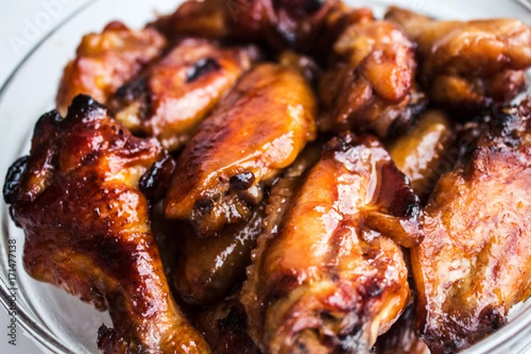Fototapeta chicken wings in soy and honey sauce
