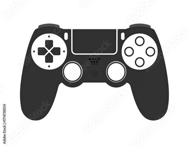 Obraz Flat black video game controller