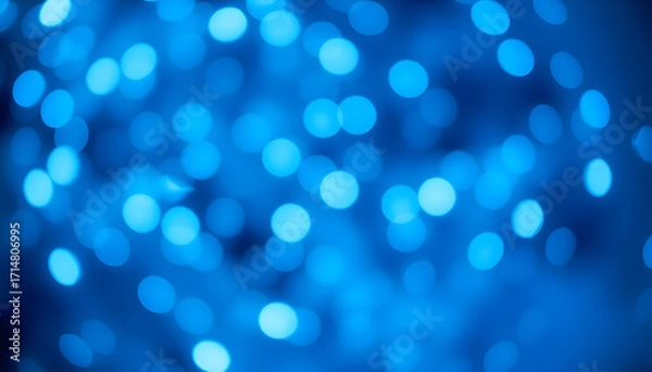 Obraz Blue Winter Holiday Lights Background
