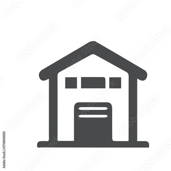 Fototapeta Warehouse Icon Simple and Modern Design for Business and Logistics