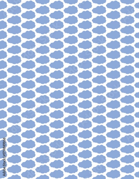 Obraz Seamless Cloud Pattern: Light Blue Sky Design