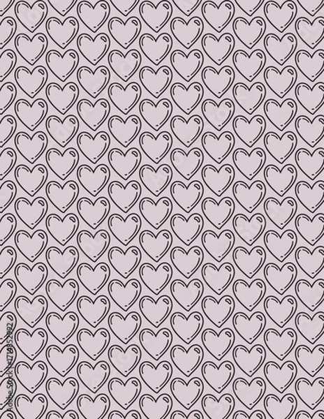Obraz Heart Pattern Background: Romantic Love Design