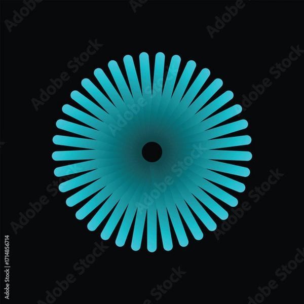 Obraz abstract blue background with circles. 