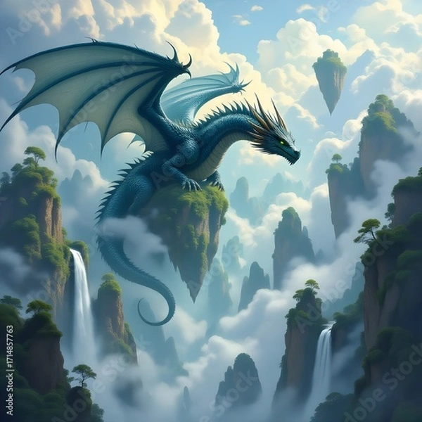 Fototapeta dragon in the sky