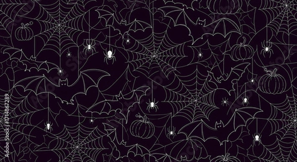 Obraz halloween seamless pattern