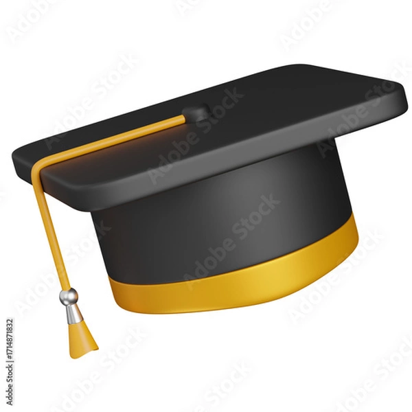 Fototapeta Graduation Caps 3D Render