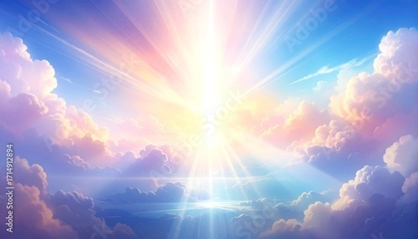 Fototapeta A radiant, celestial view