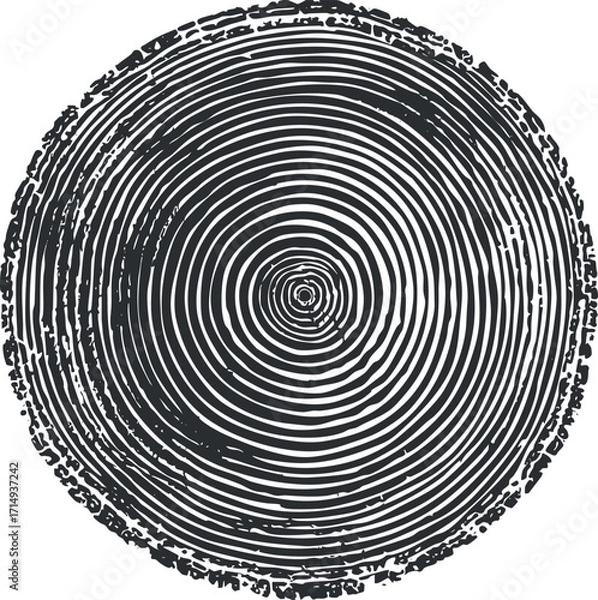 Fototapeta Abstract illustration of tree rings depicting natural wood texture and growth patterns.